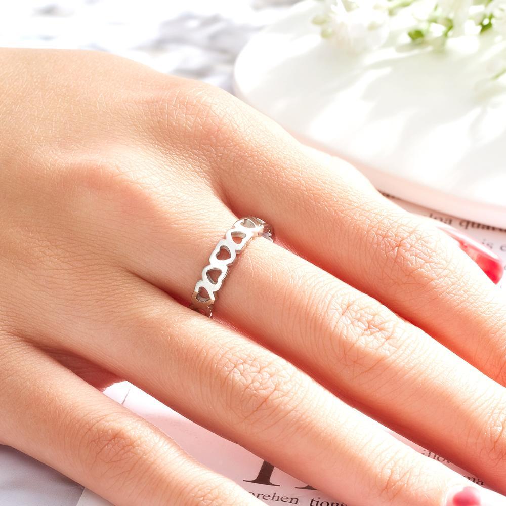 Open Heart Stacking Ring in Different Sizes Available