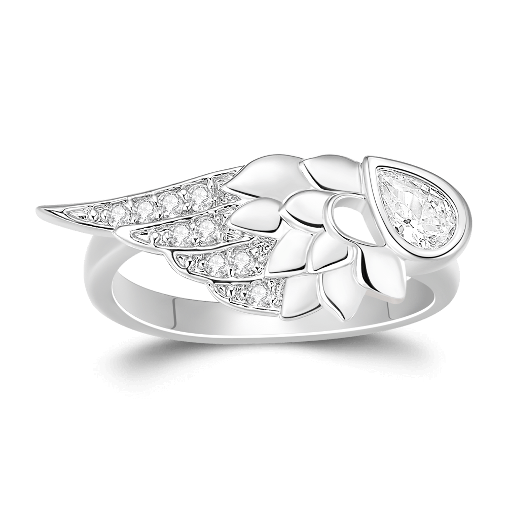 Angel Wing Ring Platinum Plated - soufeelus