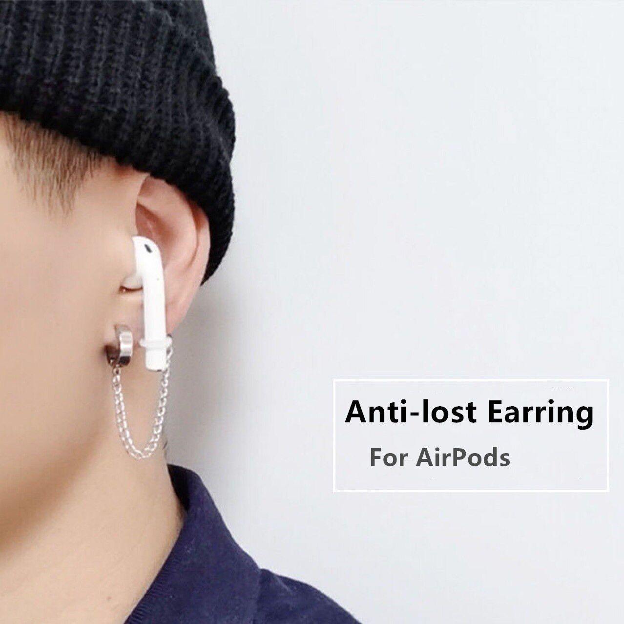 No-Pierced Anti-Lost Airpods Clips Silver - soufeelus