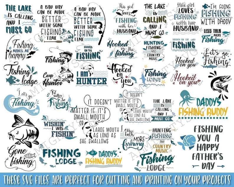 Download Fishing Bundle SVG Designs For Your Craft Projects