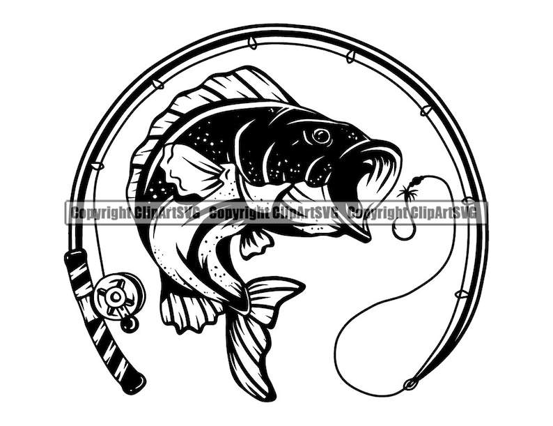 Bass Fishing SVG High Quality Perfect for your Design 
