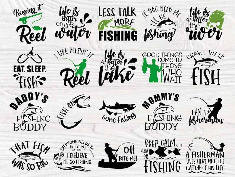 Fishing SVG Bundle Perfect for Crafting & Design Projects