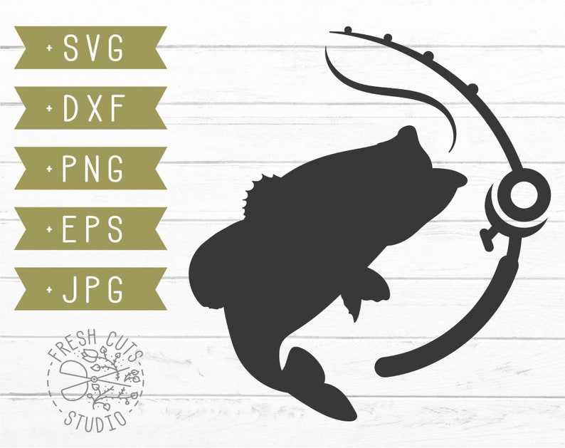 Fishing Pole Instant Digital Download Svg, Png, Dxf, and Eps Files Included  Fishing Hook, Fishing Rod, Heart 
