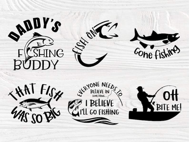 Fishing SVG Bundle Quotes For Fisherman Lake Cut files#4