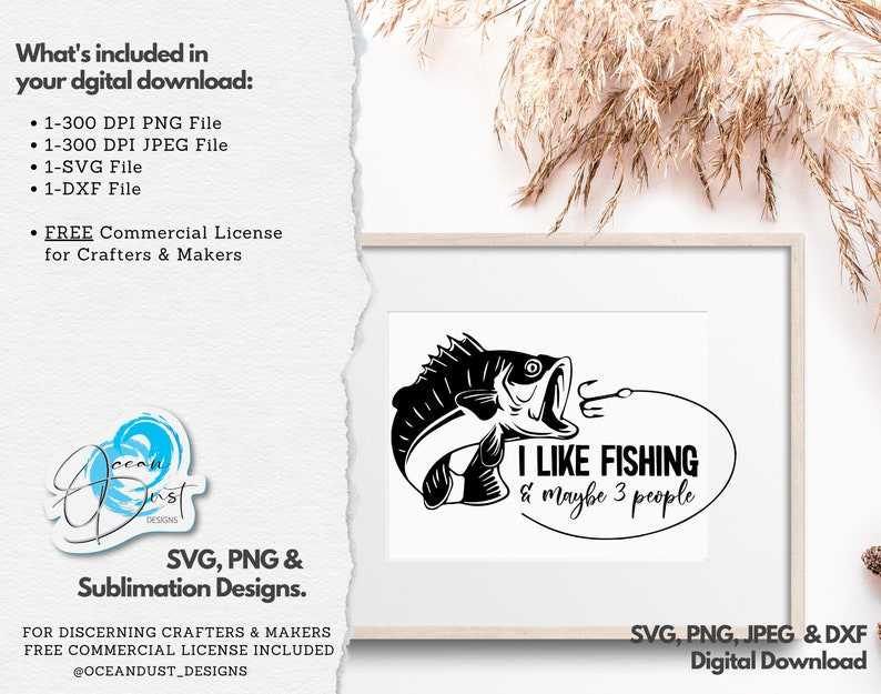 I Like Fishing and Maybe 3 People SVG High Quality Perfect for your Design