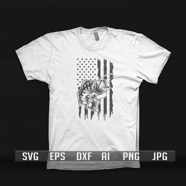 US Bass Fishing SVG High Quality Perfect for your Design