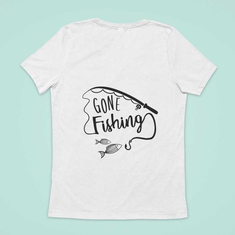 Gone Fishing Pole SVG  Fishing Rod Design SVG#5
