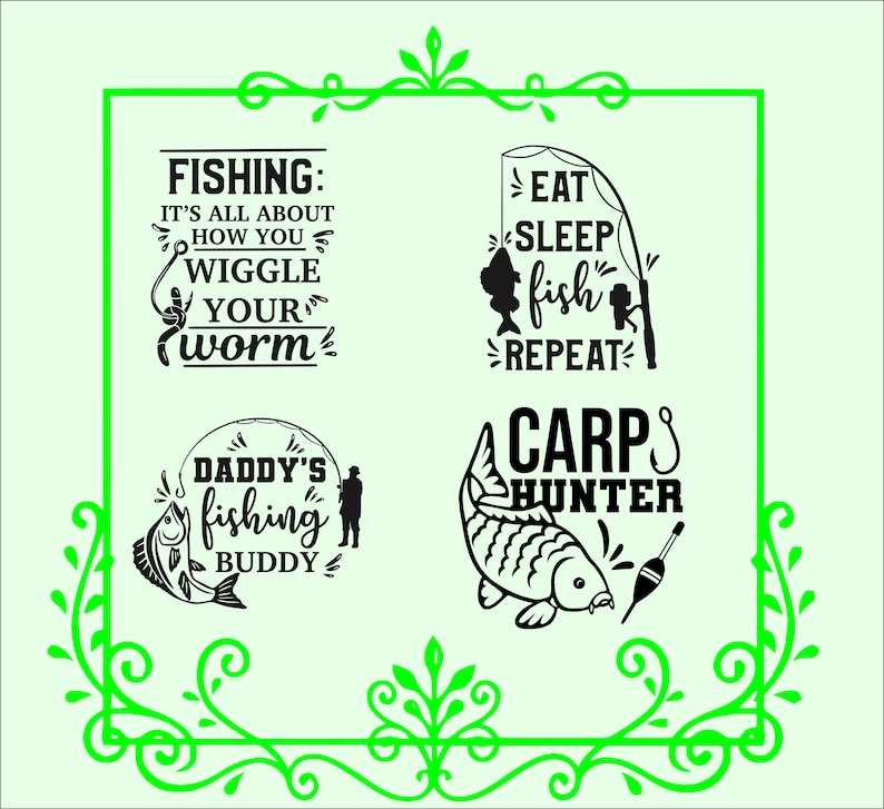 25 Fishing SVG Bundle Hunting Fshing Svg Instant Download#2