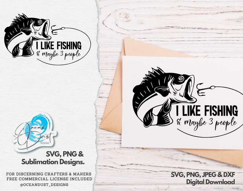 I Like Fishing and Maybe 3 People SVG Bass Fishing SVG Cut File for Cricut &amp; Silhouette#7