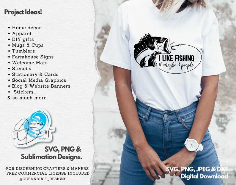 I Like Fishing and Maybe 3 People SVG Bass Fishing SVG Cut File for Cricut &amp; Silhouette#5