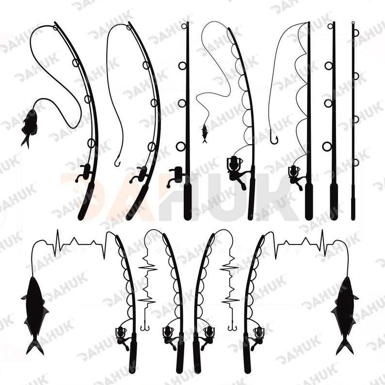 FISHING ROD SVG, Fishing Rods Svg Cut Files for Cricut, Fishing Pole Svg, Fishing  Gear Svg -  Canada