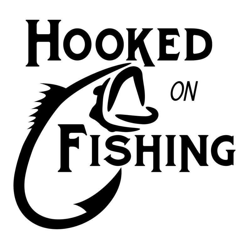 Hooked on Fishing SVG Perfect for Crafting & Design Projects