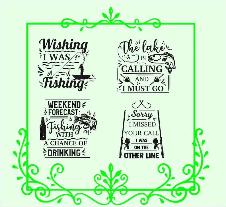 25 Fishing SVG Bundle Hunting Fshing Svg Instant Download#4