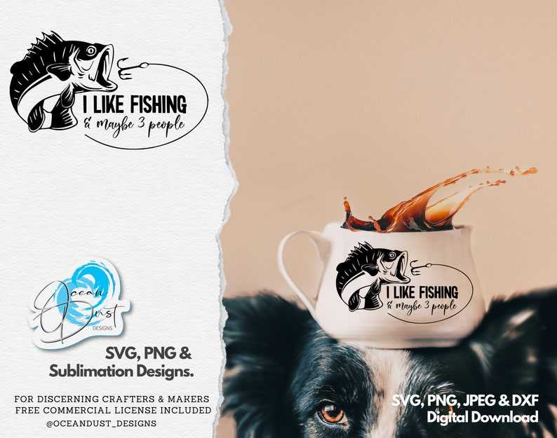I Like Fishing and Maybe 3 People SVG Bass Fishing SVG Cut File for Cricut &amp; Silhouette#9