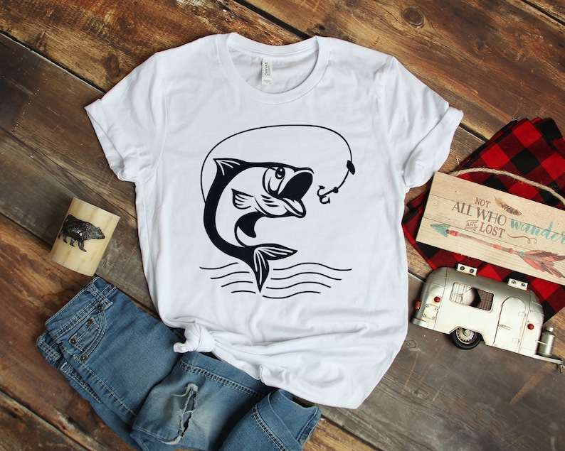 Double Fishing Hook Illustration PNG & SVG Design For T-Shirts