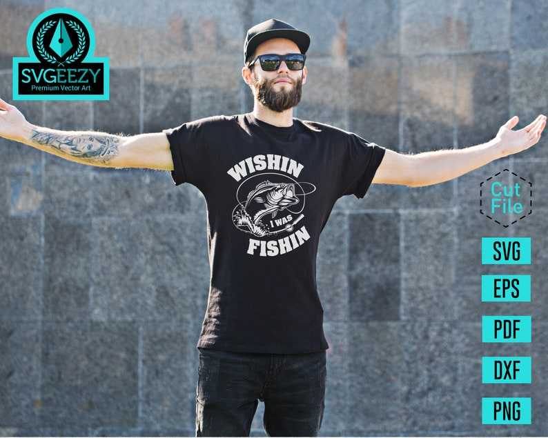 Wishin I was Fishin Fishing SVG Bass Fishing SVG Cut File#5