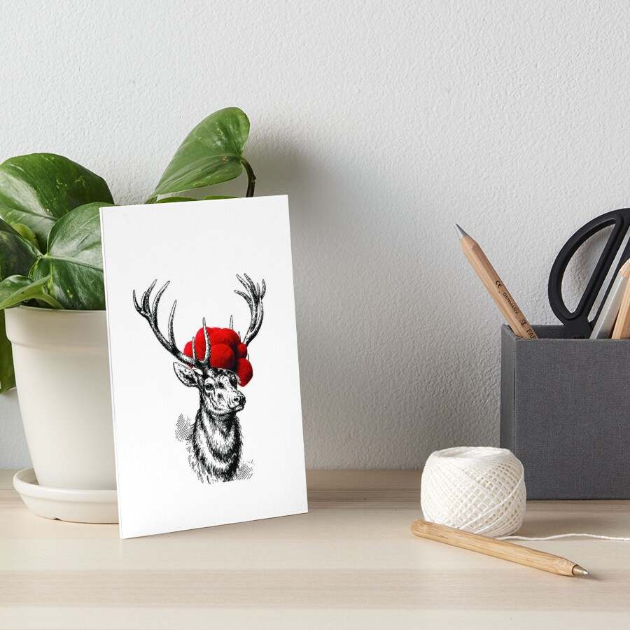 Free Deer With a Pollen Hat SVG, Deer JPG File, Digital Download#1