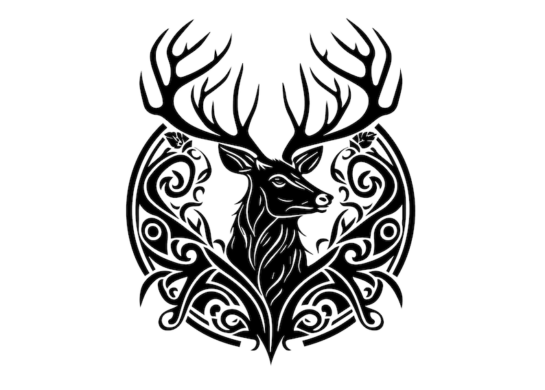 Deer Head SVG, Deer Head Svg Cut Files For Cricut#1