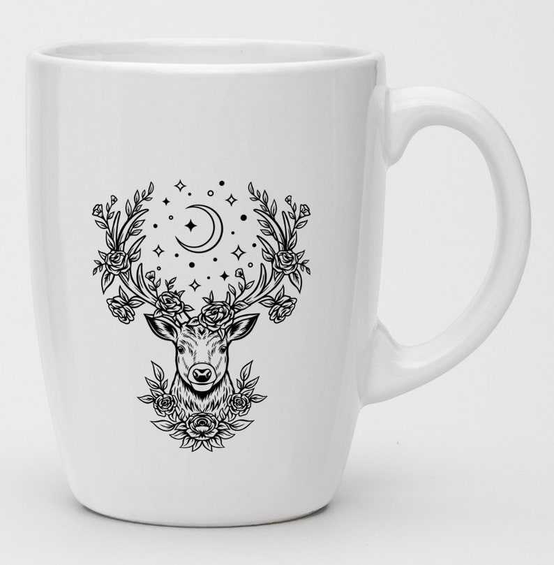 Deer With Flowers Svg, Deer Head Svg, Deer Clipart#4