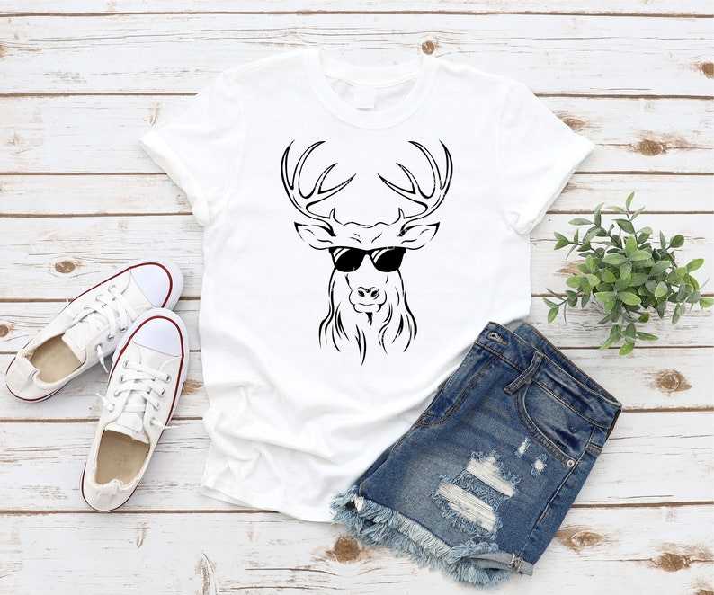 Cool Deer SVG, Deer Head with Sunglasses SVG, Svg Files For Cricut#2