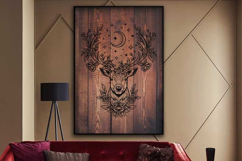 Deer With Flowers Svg, Deer Head Svg, Deer Clipart#5