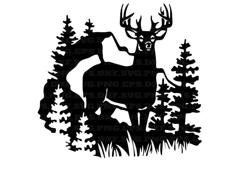 Deer Fish Hunting Outdoor SVG Cutting File