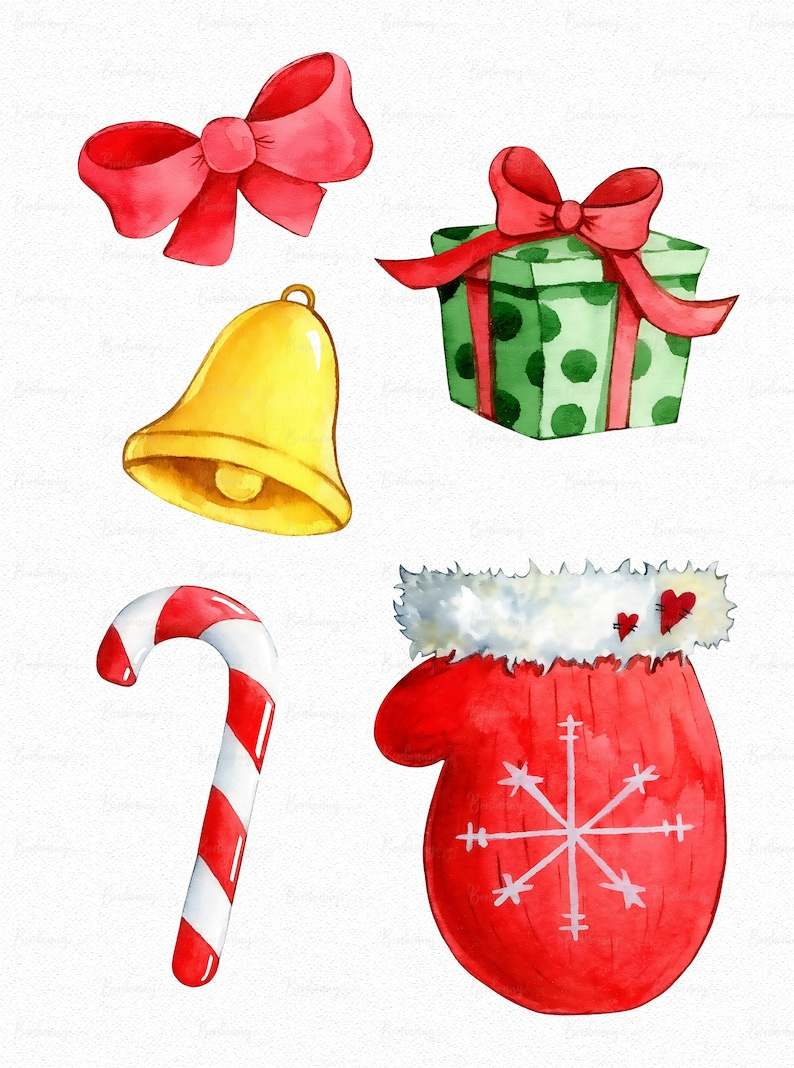Watercolor Cute Christmas Deer PNG, Digital Download#3