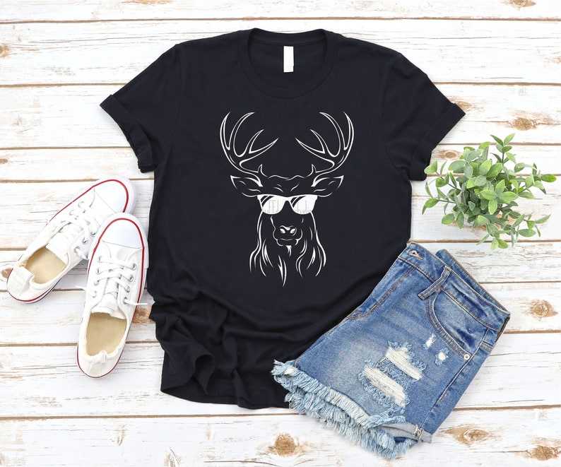 Cool Deer SVG, Deer Head with Sunglasses SVG, Svg Files For Cricut#3