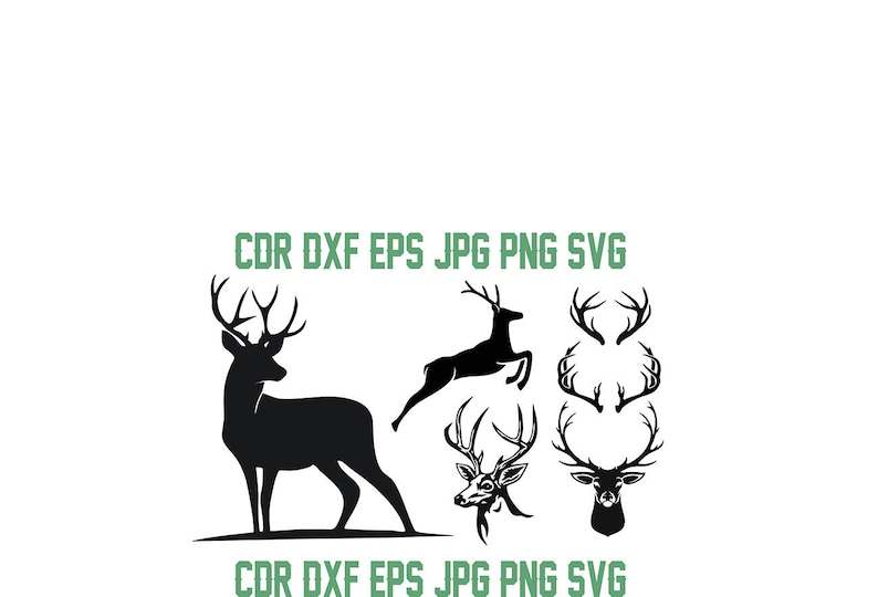 Deer Head SVG Cut Files, Deer Hunting Cricut Cutting File#1