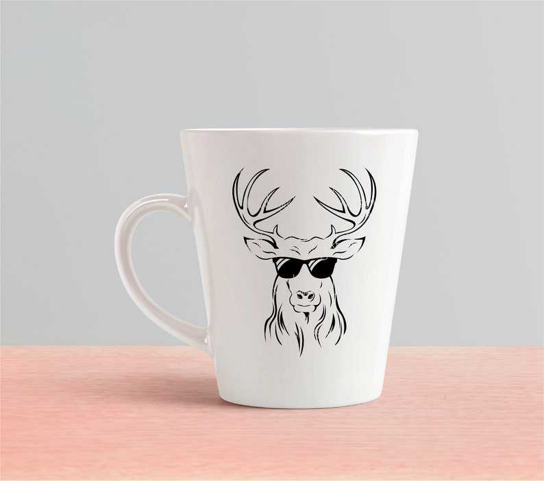 Cool Deer SVG, Deer Head with Sunglasses SVG, Svg Files For Cricut#5
