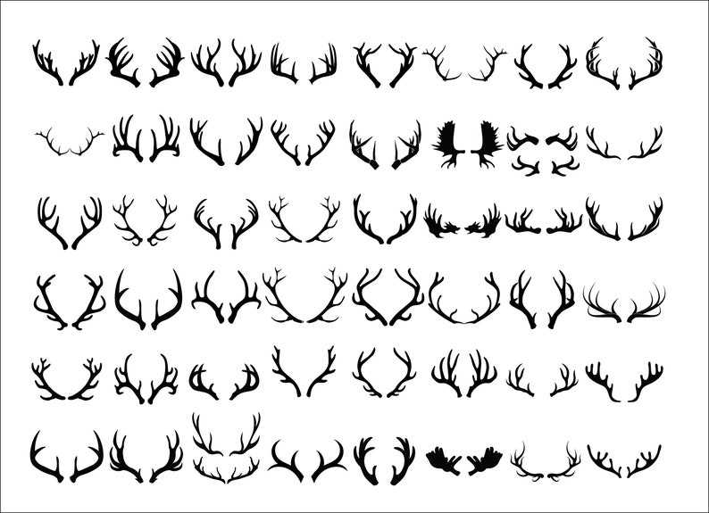 Deer Antlers SVG, Antlers Svg Cut Files for Cricut#1