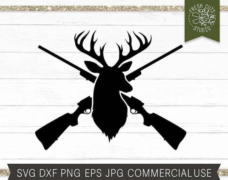 Deer Head SVG Cut File for Cricut Silhouette, Digital Download#1