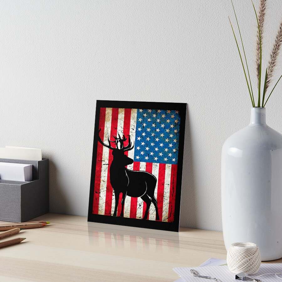 Free Deer Hunting America Flag Svg, Cut Files Digital Download#1