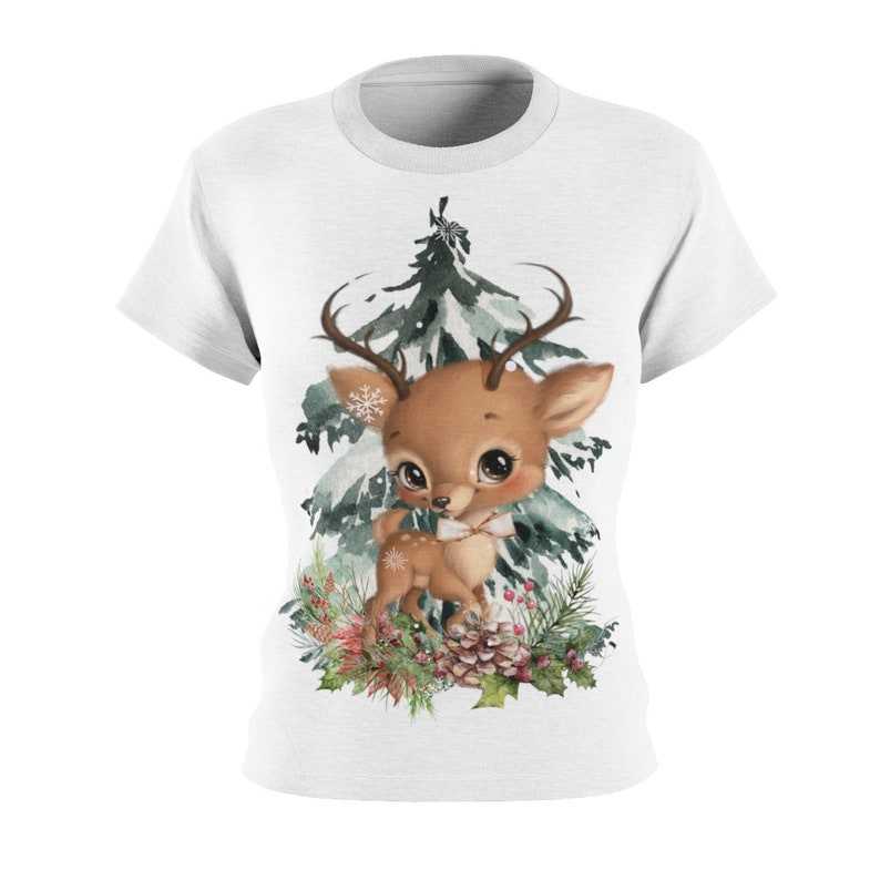 Reindeer Cheer Digital Image Download, Adorable Little Christmas Deer PNG#4