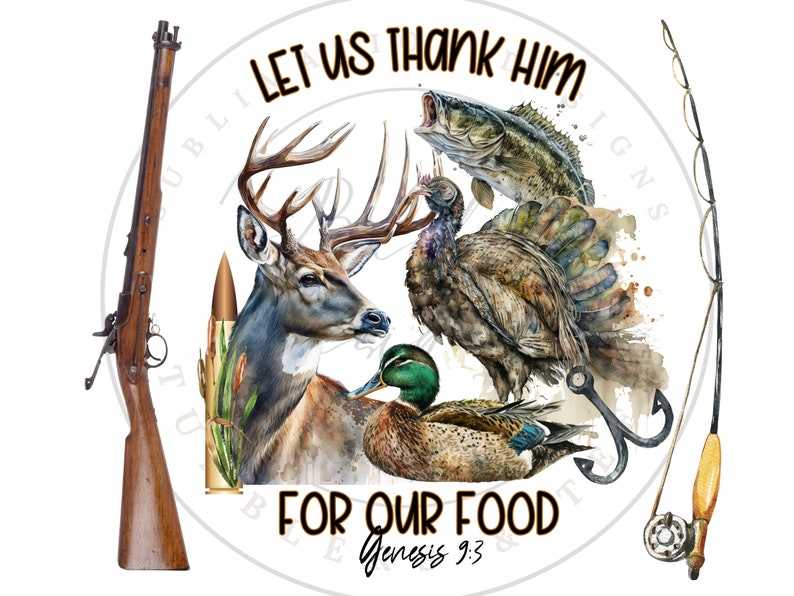 Let Us Thank Him For Our Food PNG, Deer Hunting PNG#1