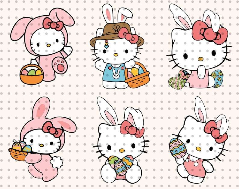 Kawaii Hello Kitty In Red PNG PDF SVG Perfect for Crafting Design Projects