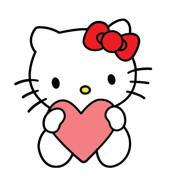 Hello Kitty Holding Heart T-Shirt