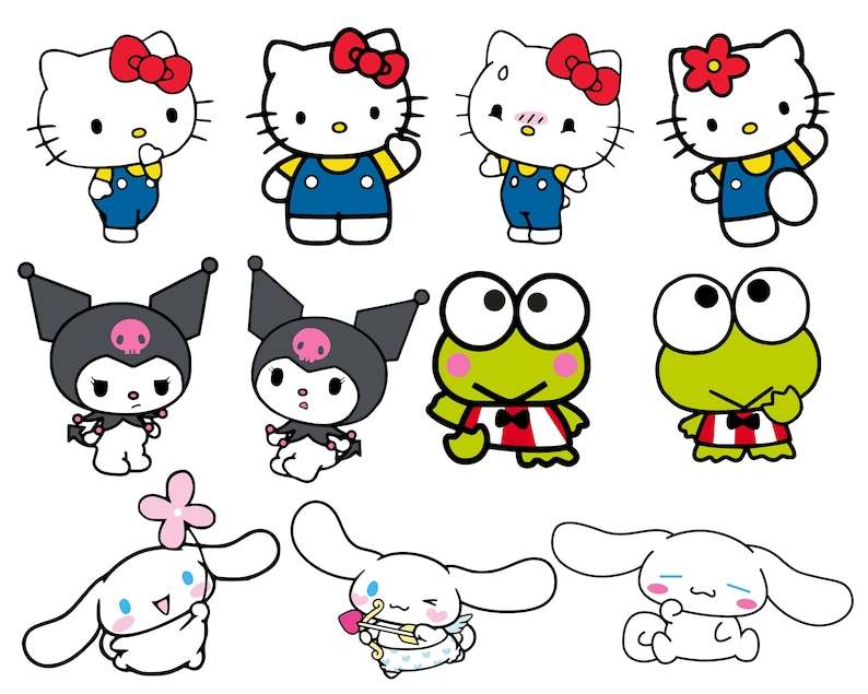 Download Sanrio Kitty And Friends SVG Designs For Your Craft Projects