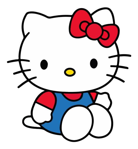 Hello Kitty Sitting SVG FREE Perfect for Crafting Design Projects