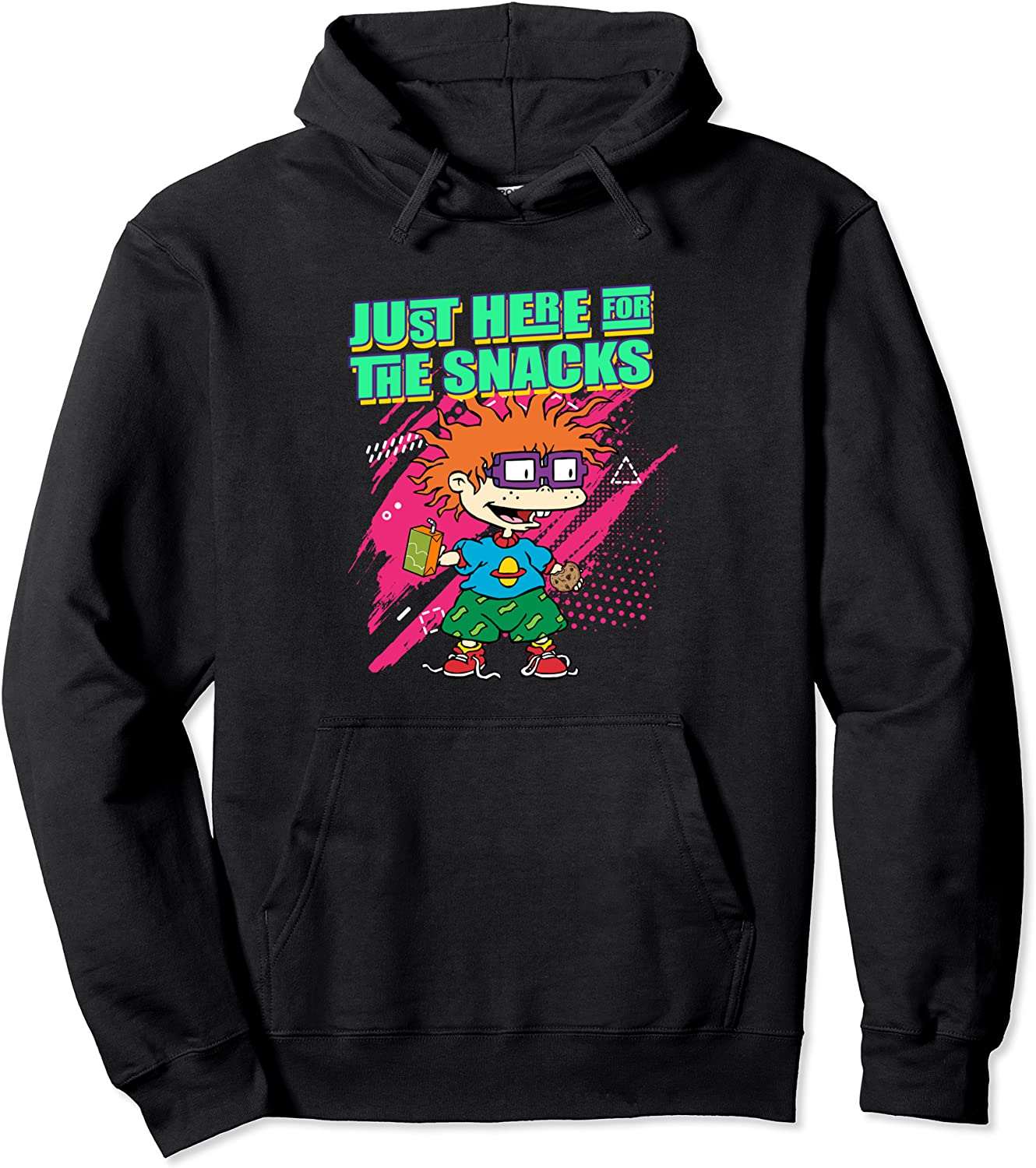 Black Rugrats Hoodie Just Here for the Snacks Hoodie