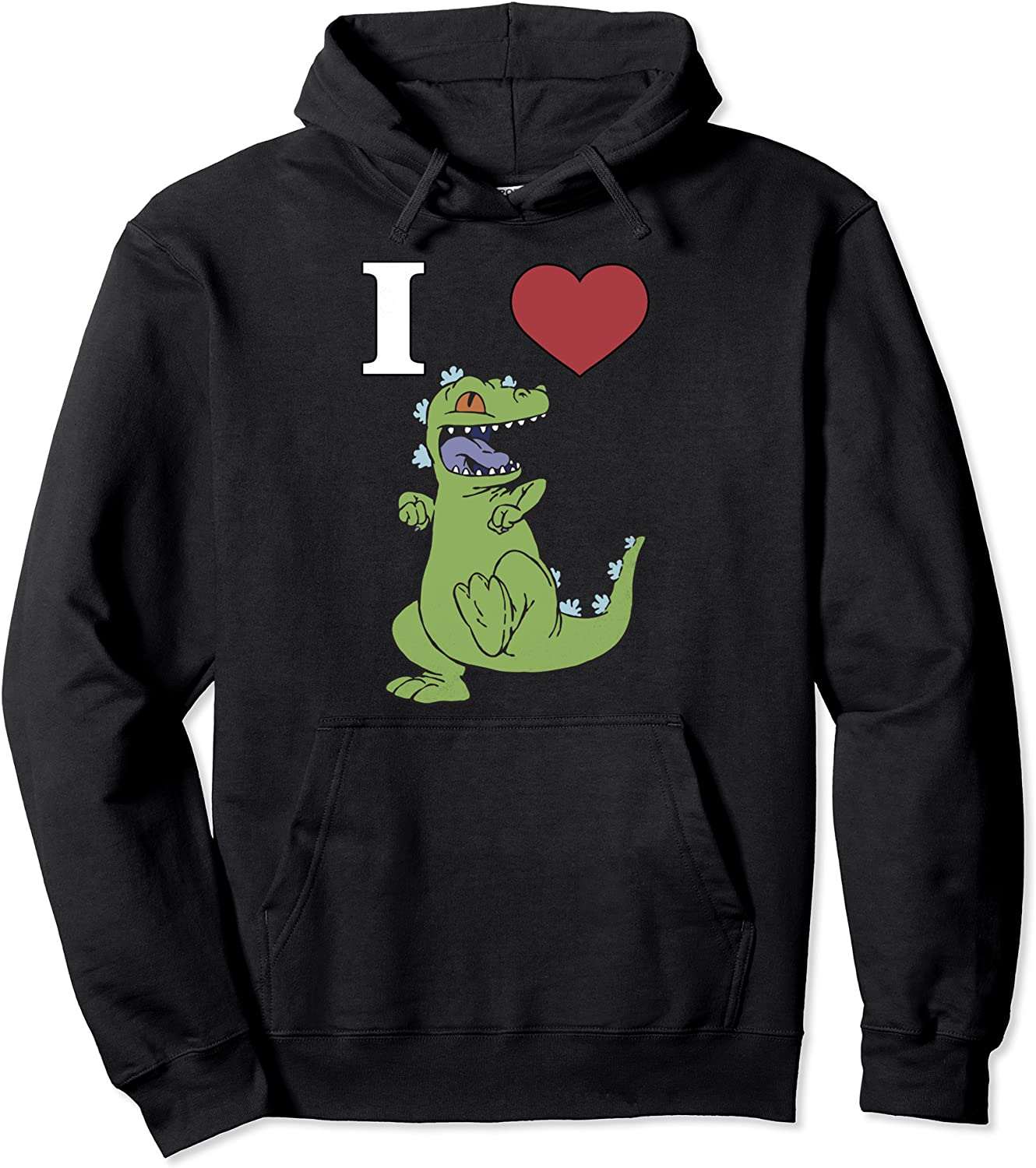 Black Rugrats Hoodie Rugrats I Heart Reptar Happy Dinosaur Hoodie