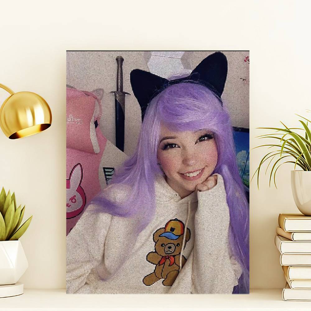 Belle Delphine minecraft  Canvas Print for Sale by bestizeyy