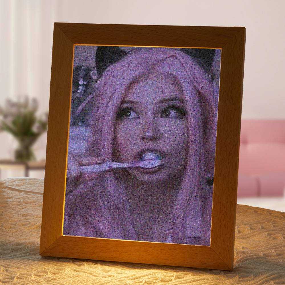 Belle Delphine Belle Delphine Brush Teeth Lamp Classic Celebrity Lamp with  Wooden Frame | www.belledelphinemerch.store