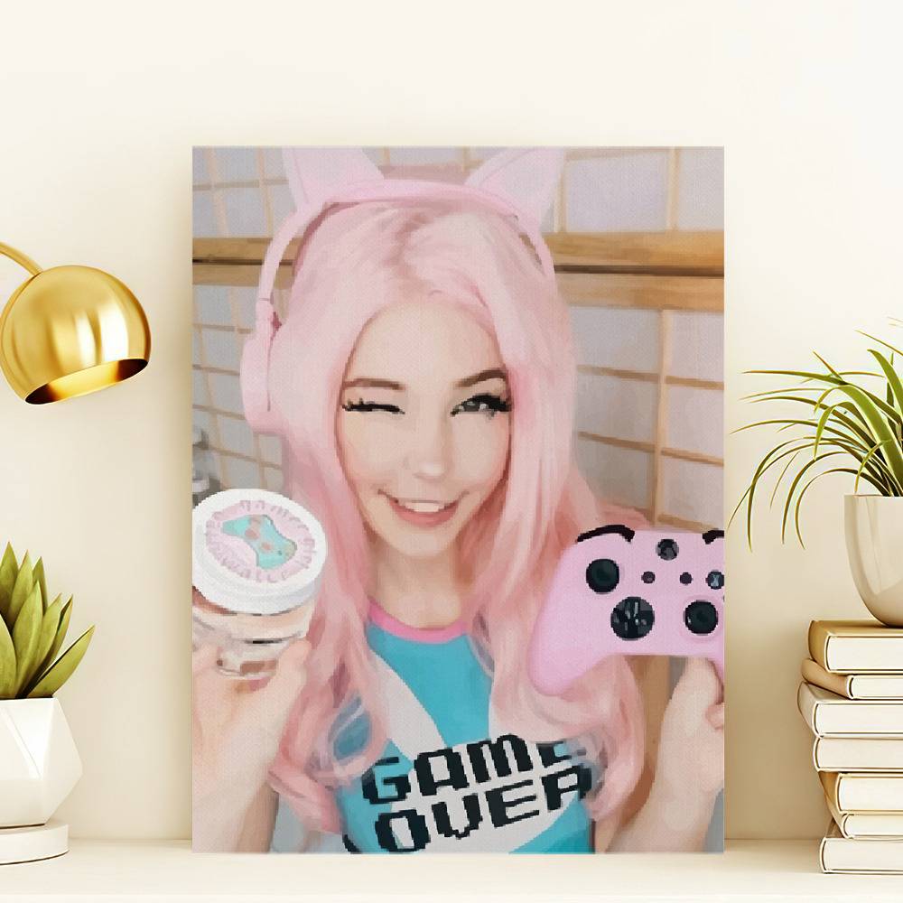 Belle Delphine minecraft  Canvas Print for Sale by bestizeyy