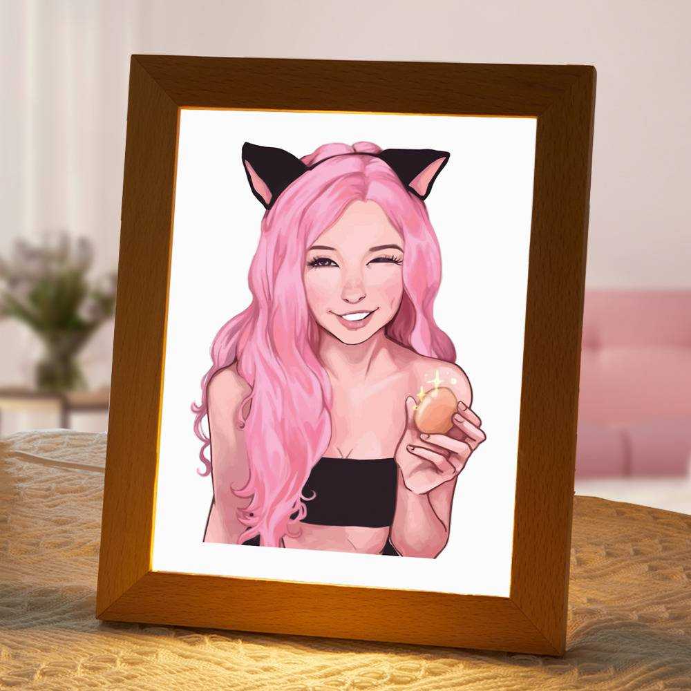 Belle Delphine Beautiful Belle Lamp Classic Celebrity Lamp with Wooden  Frame | www.belledelphinemerch.store