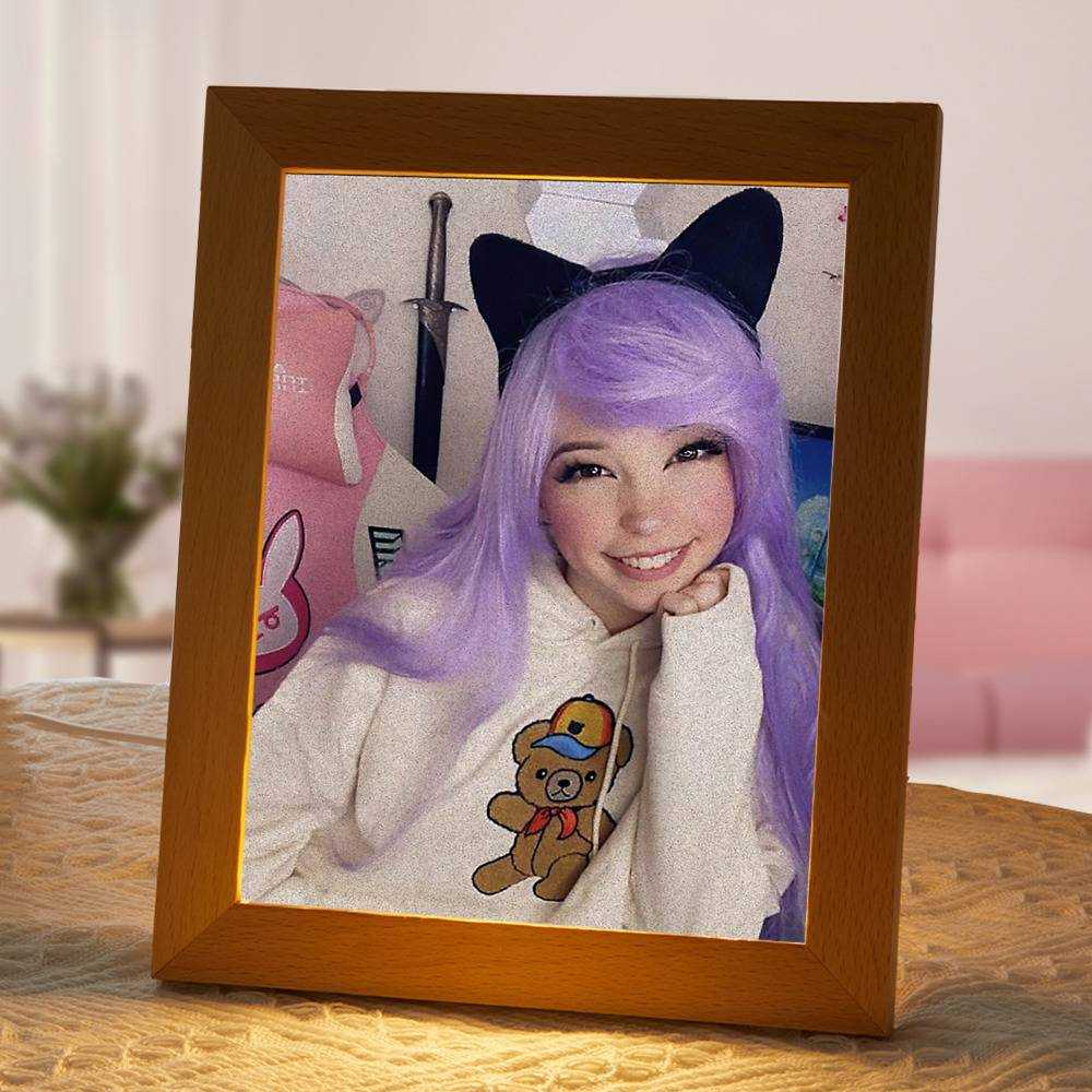 Belle Delphine Belle Delphine fans Essential Lamp Classic Celebrity Lamp  with Wooden Frame | www.belledelphinemerch.store