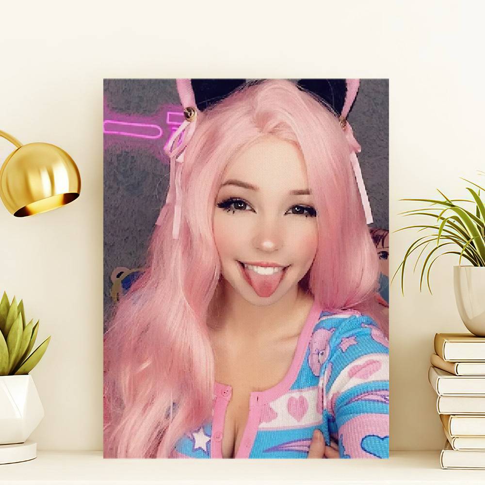 Belle Delphine minecraft  Canvas Print for Sale by bestizeyy