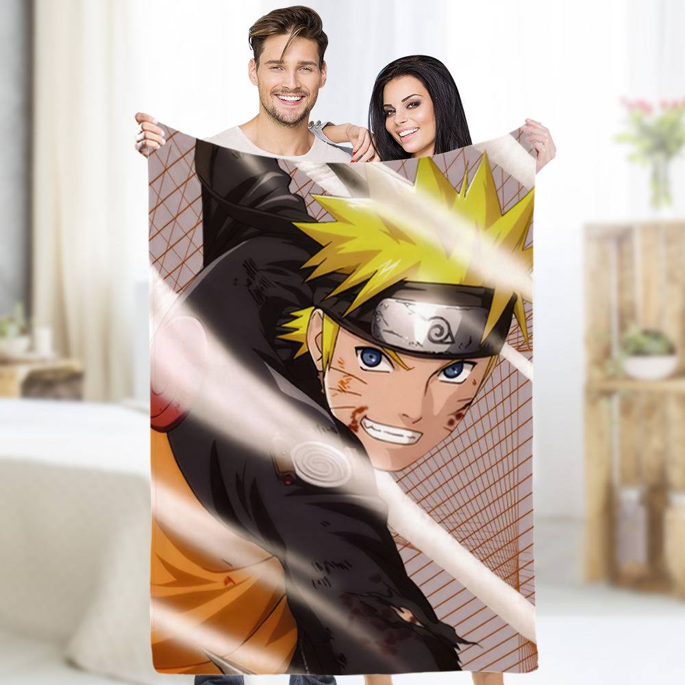 JUST FUNKY Naruto Shippuden Fleece Throw Blanket & Pillow Set | 45 x 60  inches | Featuring Naruto Eating Ichiraku Ramen | Anime Bedding Set | Anime  Comforter Set| Officially Licensed - إكليل المعرفة