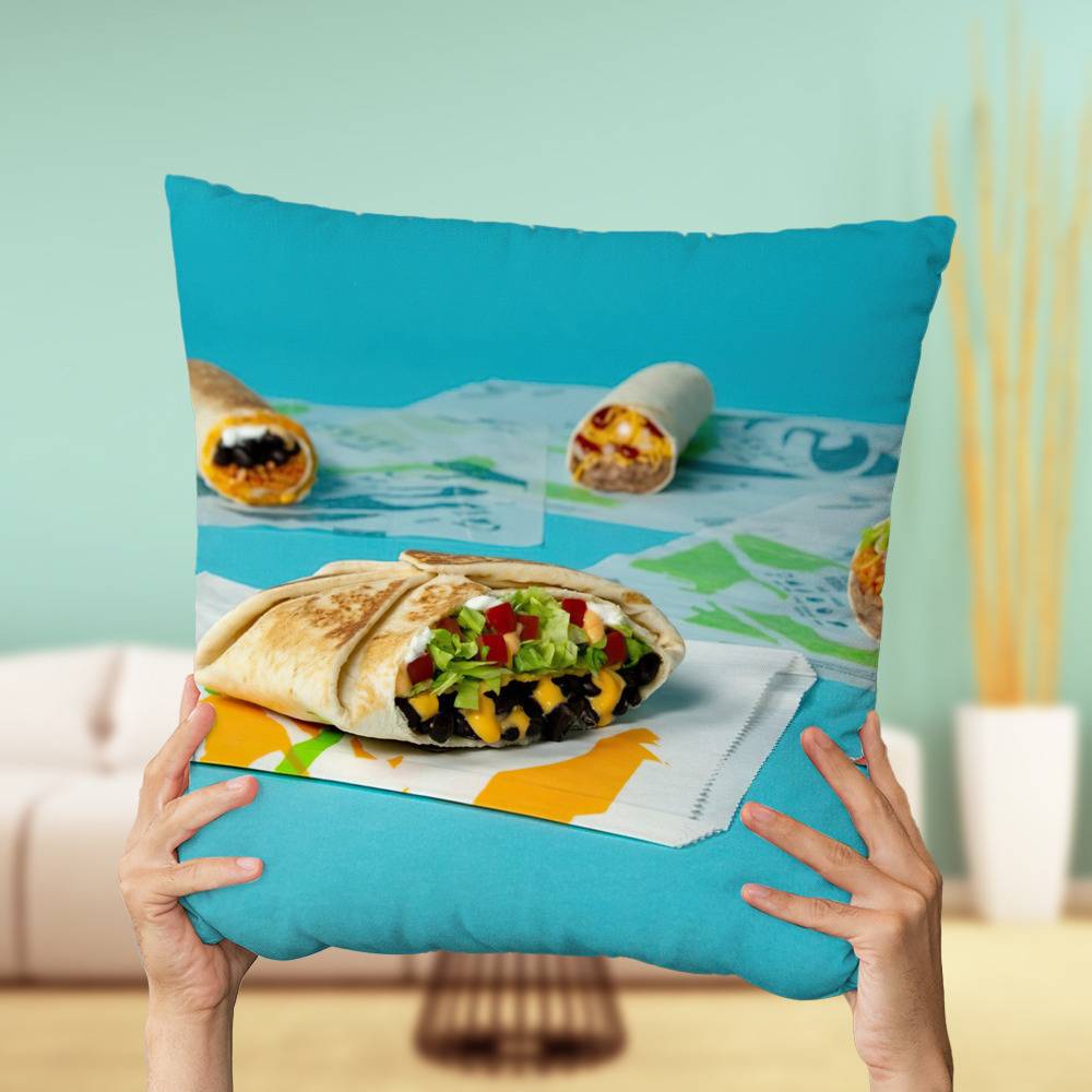 Taco shop shaped pillow