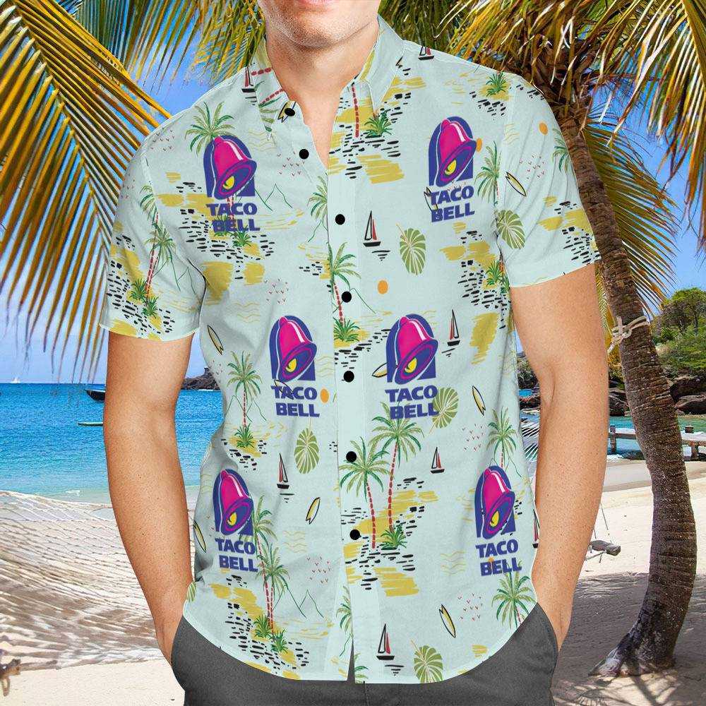 New] Taco Bell Yellow Pineapple Hawaiian Shirts And Shorts Hawaiian Shirt  Gift - Jomagift